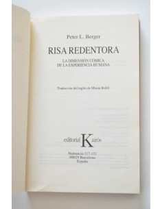 Risa redentora. La dimensión cómica de la experiencia humana 2