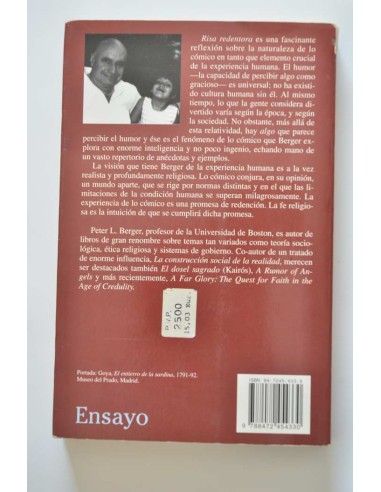 Risa redentora. La dimensión cómica de la...