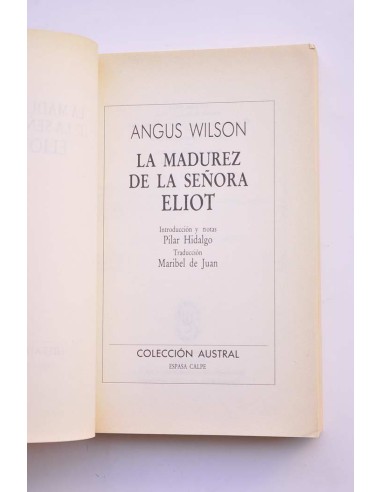 La madurez de la Señora Eliot