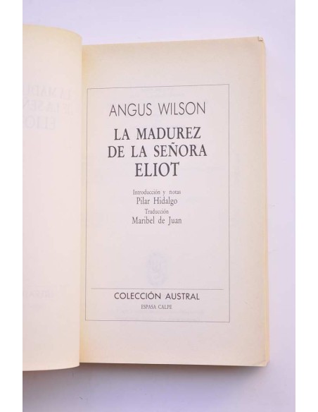 La madurez de la Señora Eliot
