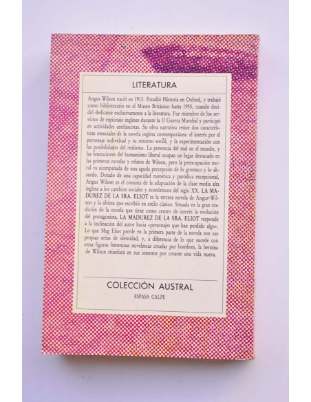 La madurez de la Señora Eliot
