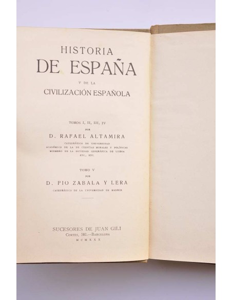 Historia de España y de la civilización española. Tomo V. Edad contemporánea, 1808 - 1923