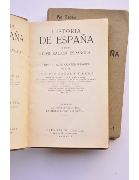 Historia de España y de la civilización española. Tomo V. Edad contemporánea, 1808 - 1923