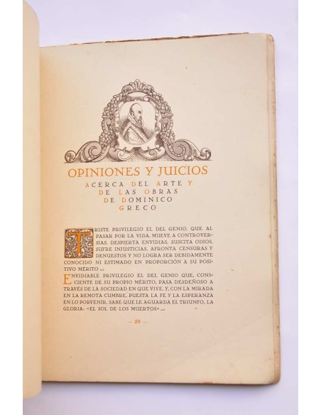 EL Greco. Homenaje de recordación y tributo de loa