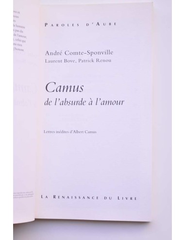 Albert Camus de l'absurde à l'amour
