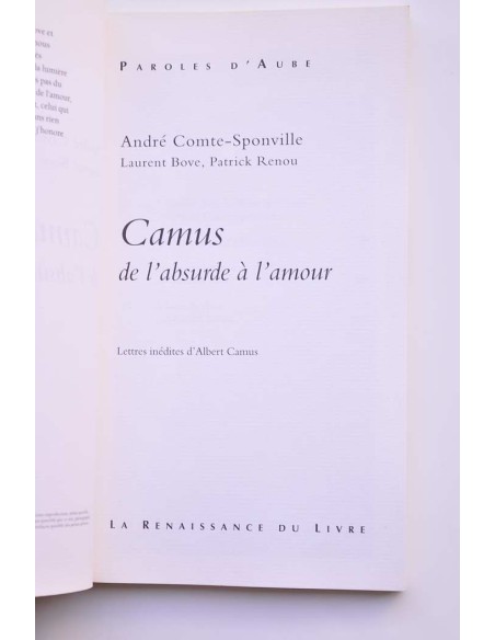 Albert Camus de l'absurde à l'amour