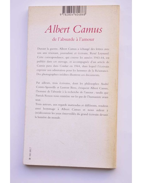 Albert Camus de l'absurde à l'amour