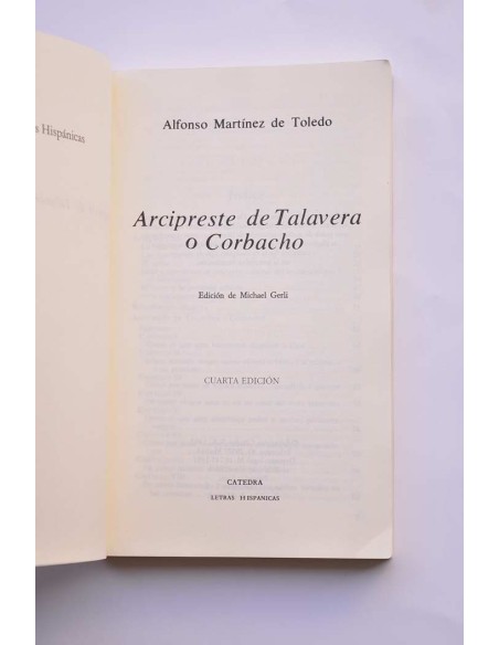 Arcipreste de Talavera o Corbacho