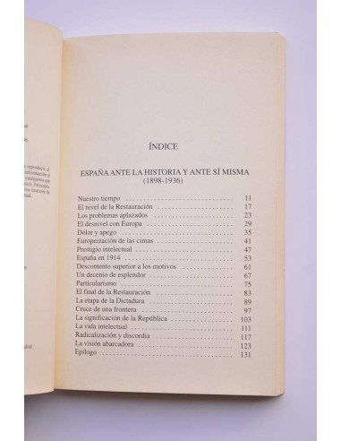 España ante la historia y ante sí misma...