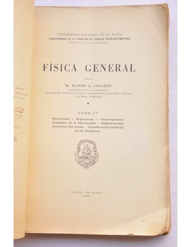 Física general. Tomo IV