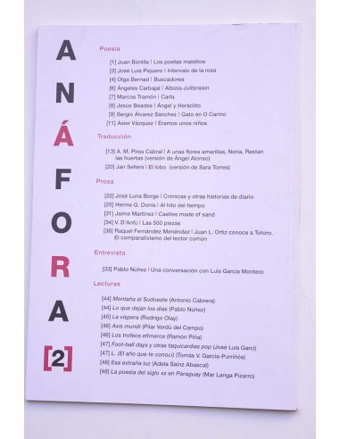 Anáfora. Creación y crítica. Septiembre 2014, nº 2