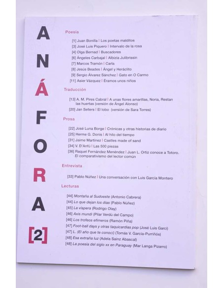 Anáfora. Creación y crítica. Septiembre 2014, nº 2