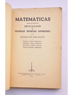 Matemáticas para el curso de iniciación de Escuelas... 2