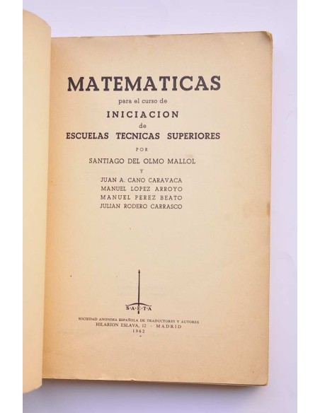 Matemáticas para el curso de iniciación de Escuelas Técnicas Superiores. Tomo II. Geometría analítica