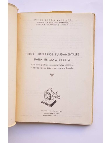 Textos literarios fundamentales para el magisterio