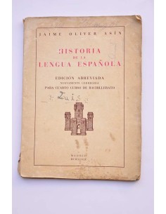 Historia de la lengua española. Edición abreviada. 4º...
