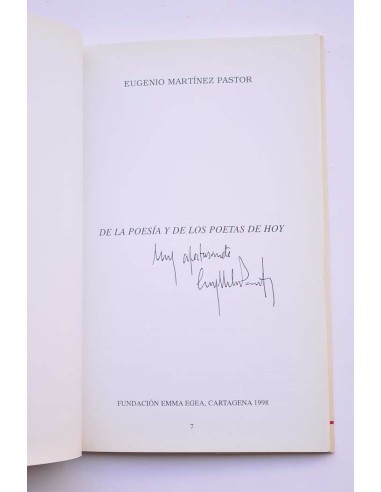 De la poesía y los poetas de hoy