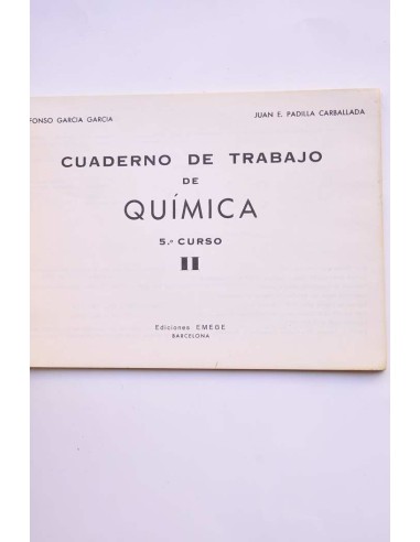 Cuaderno de trabajo de química. 5º curso. II