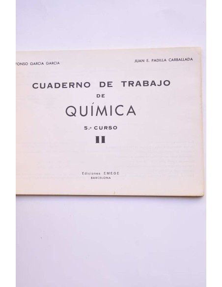 Cuaderno de trabajo de química. 5º curso. II