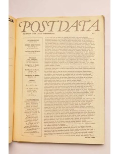 Postdata. Revista semestral de arte, letras y... 2