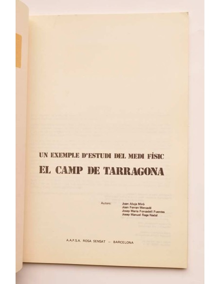 Un exemple d'estudi del medi físic. El camp de Tarragona