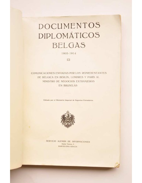diplomáticos Belgas : 1905-1914