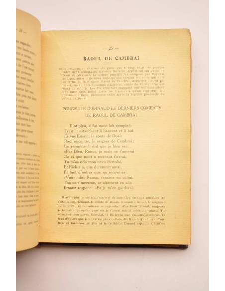 Anthologie de la littérature française des débuts a nos jours. Premier volume