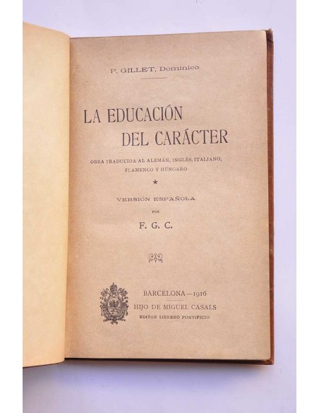 La educación del carácter
