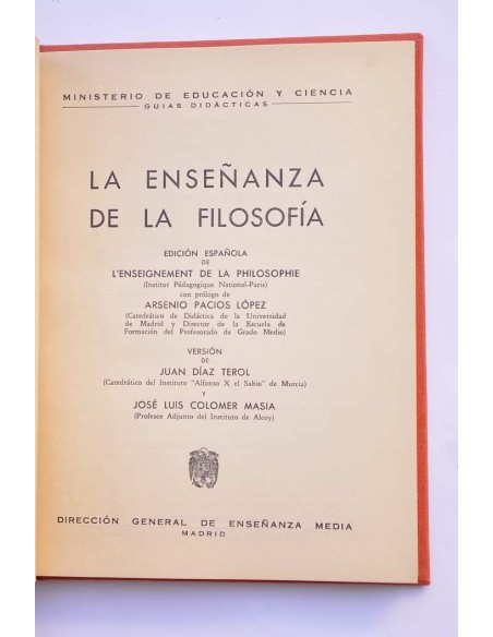 La enseñanza de la filosofía