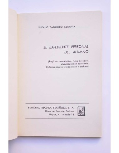 El expediente personal