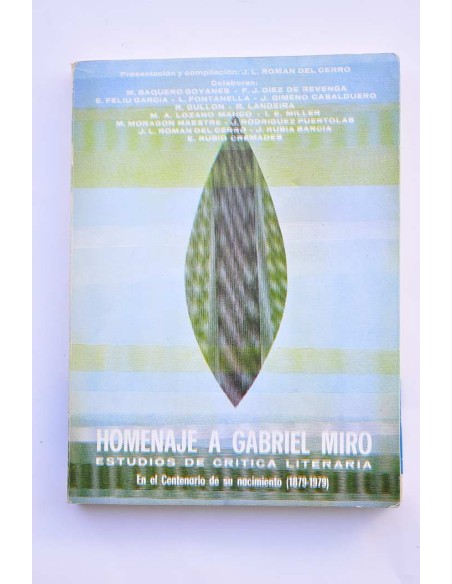 Homenaje a Gabriel Miró. Estudios de Crítica Literaria