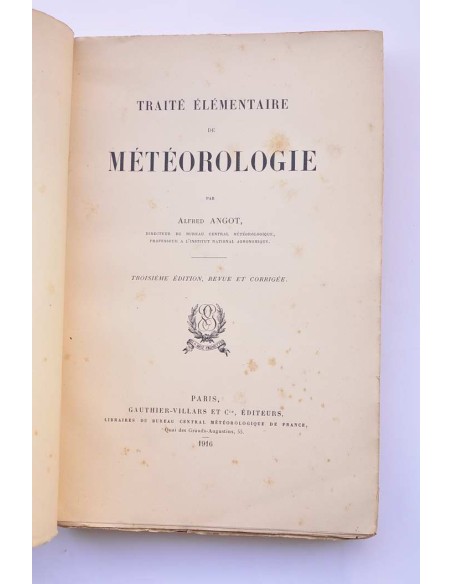 Traité élementaire de météorologie