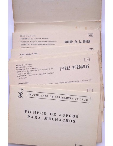 Juegos para muchachos. Fichero de juegos. 1ª serie