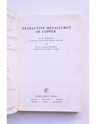 Extractive metallurgy of copper