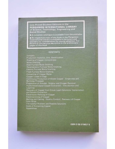 Extractive metallurgy of copper