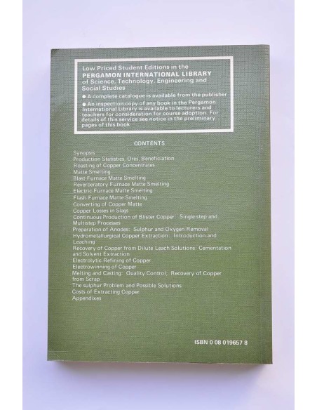 Extractive metallurgy of copper