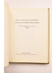 Recent advances in minig and procesing or low-grade and... 2