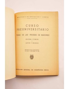 Curso preuniversitario. Latín y griego y prueba común 2