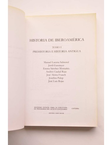 Historia de Iberoamérica. Tomo I. Prehistoria e...
