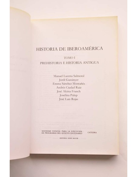 Historia de Iberoamérica. Tomo I. Prehistoria e Historia Antigua