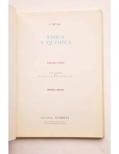 Física y química. Tercer curso