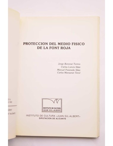 Protección del medio físico de la Font Roja
