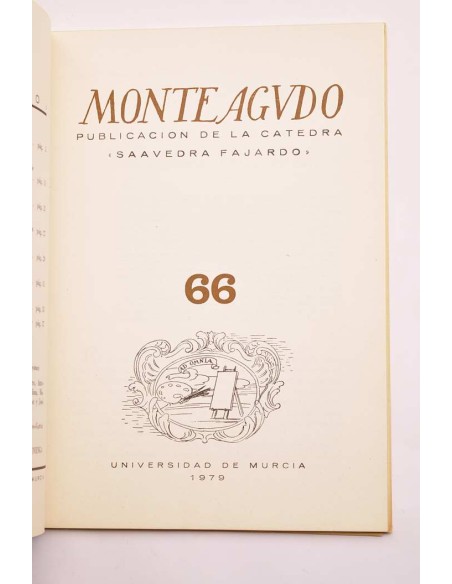 Monteagudo : publicación de la Cátedra Saavedra Fajardo. Nº 66