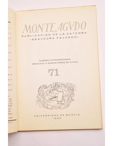 Monteagudo : publicación de la Cátedra Saavedra...
