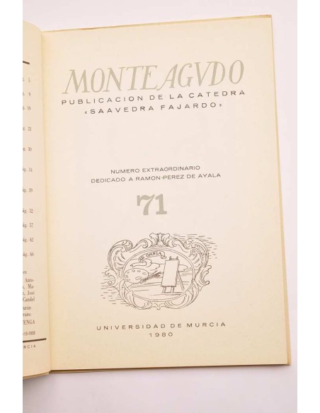 Monteagudo : publicación de la Cátedra Saavedra Fajardo. Nº 71