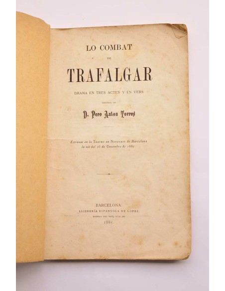 Lo combat Trafalgar : drama en tres actes y en vers