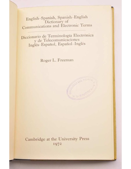Diccionario de terminología electrónica y de telecomunicaciones. Inglés-español, español-inglés