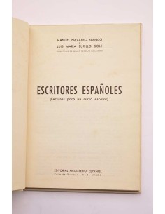Escritores españoles (lecturas para un curso escolar) 2