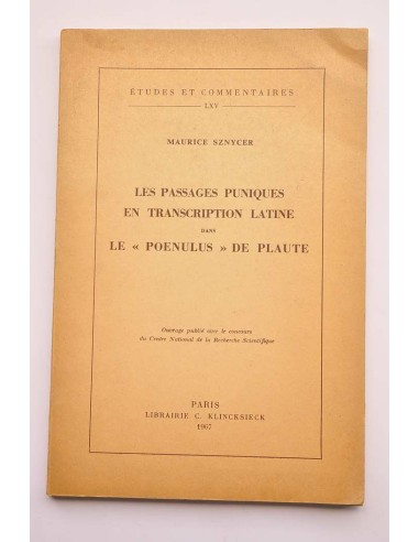 Les passages puniques en transcription latine...