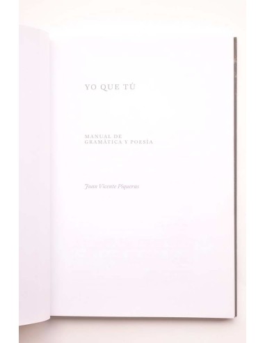 Yo que tú. Manual de gramática y poesía